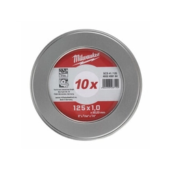 Milwaukee 125 x 22,2 x 4 відрізний диск 10 шт.