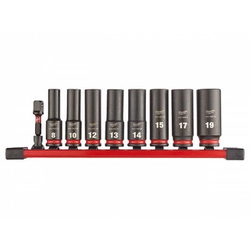 Milwaukee 3/8 inch set chei tubulare pentru mașină 9 buc