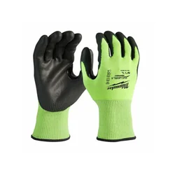 Milwaukee 3/C Cut Level L/9-es Hi-Vis Cut Resistant Gloves