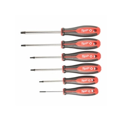 Milwaukee 6 daļas TORX skrūvgriežu komplekts ar 3 sānu rokturi