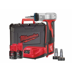 Milwaukee C12PXP-I10202C Akumulátorový expandér potrubí 12 V | 12 - 40 mm | Carbon Brushless | 2 x 2 Ah baterie + nabíječka | V kufru