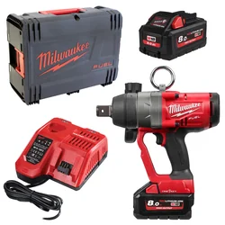 Milwaukee Cordless Impact Wrench M18 ONEFHIWF1-802X Set, 18 V, 2400 Nm, 2 x 8 Ah, Charger + Case