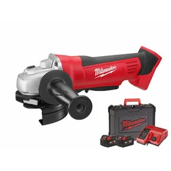 Milwaukee HD18 AG-115-402C akumulátorová úhlová bruska 18 V | 115 mm | 9000 RPM | Uhlíkový kartáč | 2 x 4 Ah baterie + nabíječka | V kufru