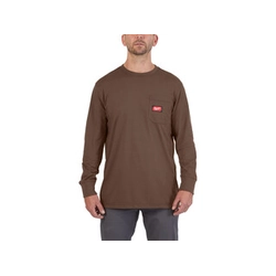 Milwaukee Long Sleeve T-Shirt L | Brown