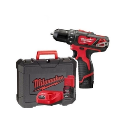 Milwaukee M12 BDD-202C accuschroefboormachine met boorkop 12 V | 30 Nm | Koolborstel | 2 x 2 Ah-accu + lader | In een koffer