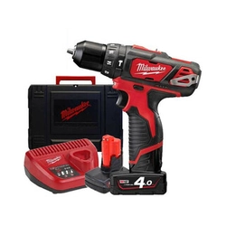 Milwaukee M12 BPD-402C akumuliatorinis smūginis gręžtuvas 12 V | 30 Nm | 0 - 10 mm | Anglies šepetėlis | 2 x 4 Ah baterija + įkroviklis | Lagamine