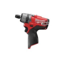 Milwaukee M12 CD-0 akumulátorový vŕtací skrutkovač s držiakom bitov 12 V | 37 Nm | Carbon Brushless | Bez batérie a nabíjačky | V kartónovej krabici