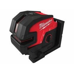 Milwaukee M12 CLL4P-0C Green point and line laser Effective beam with signal interceptor: 0 - 100 m | Without battery and charger | In a suitcase