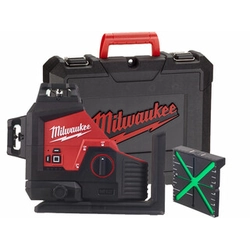 Milwaukee M12 CLLP-0C Πράσινο λέιζερ σημείου και γραμμής Αποτελεσματική δέσμη με αναχαιτιστή σήματος: 0 - 100 m | Χωρίς μπαταρία και φορτιστή | Σε μια βαλίτσα