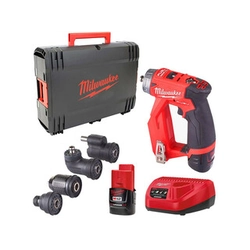 Milwaukee M12 FDDXKIT-202X akumulátorový vrtací šroubovák s držákem bitů 12 V | 34 Nm | Carbon Brushless | 2 x 2 Ah baterie + nabíječka | V případě Heavy Duty