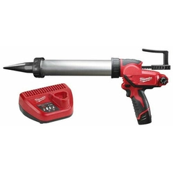 Milwaukee M12 PCG/400A-201B akumulátorová tmelovací pistole 12 V | 400 ml | 1780 | Uhlíkový kartáč | 1 x 2 Ah baterie + nabíječka | V kartonové krabici