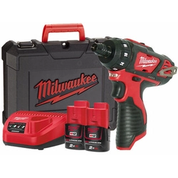 Milwaukee M12BD-202C akutrelli juht koos otsakuhoidikuga