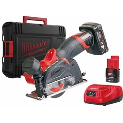 Milwaukee M12FCOT-422X rebarbadora sem fio 12 V | 76 mm | 20000 RPM | Carbono sem escova | 2 Ah + 4 Ah bateria + carregador | No caso de serviço pesado