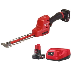 Milwaukee M12FHT20-402 akumuliatorinė gyvatvorių žirklės 12 V | 200 mm | Anglies šepetėlis | 2 x 4 Ah baterija + įkroviklis