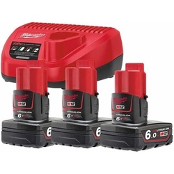 Milwaukee M12NRG-603 battery and charger set 12 V | 6 Ah