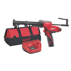 Milwaukee M12PCG/310C-201B akkus kittkinyomó pisztoly 12 V | 310 ml | 1780 | Szénkefés | 1 x 2 Ah akku + töltő | Kofferben