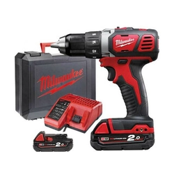 Milwaukee M18 BDD-202C akumulatorowa wiertarko-wkrętarka z uchwytem 18 V | 50 Nm | Szczotka węglowa | 2 x 2 Ah akumulator + ładowarka | W walizce