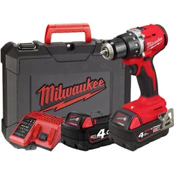 Milwaukee M18 BLDDRC-402C Akku-Bohrschrauber mit Bohrfutter 2 x M18 B4 + M12-18 C