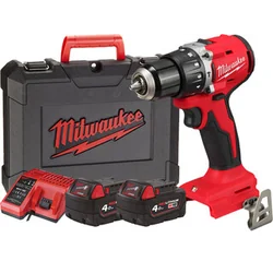 Milwaukee M18 BLPDRC-402C акумулаторна ударна бормашина 2 x M18 B4 + M12-18 C