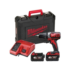 Milwaukee M18 BPD-202C akumulatorowa wiertarka udarowa 18 V | 50 Nm | 0 - 13 mm | Szczotka węglowa | 2 x 2 Ah akumulator + ładowarka | W walizce