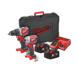 Milwaukee M18 CBLPP2B-502C maskinpaket i Koffer