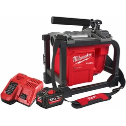 Milwaukee M18 FCSSM-121 akkus duguláselhárító 18 V | 32 - 160 mm | 46 m | Szénkefementes | 1 x 12 Ah akku + töltő | Kartondobozban