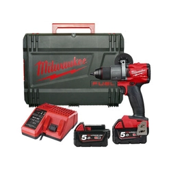 Milwaukee M18 FDD2-502X akkus fúrócsavarozó tokmányos 18 V | 135 Nm | Szénkefementes | 2 x 5 Ah akku + töltő | Heavy Duty kofferben