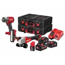 Milwaukee M18 FPP3T2-554P mašīnas iepakojums Packout futrālī