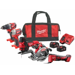 Milwaukee M18 FPP5K-502B mašīnas iepakojums kartona kastē