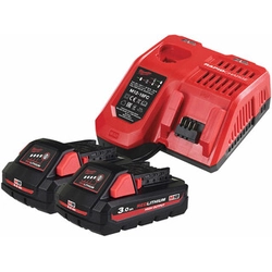 Milwaukee M18 HNRG - 302 акумулятор і комплект зарядного пристрою 18 V | 3 Ах