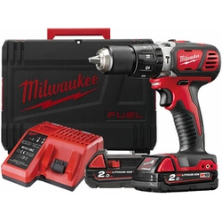 Milwaukee M18BPD-202X Akku-Schlagbohrschrauber 18 V | 50 Nm | 0 - 13 mm | Kohlebürste | 2 x 2 Ah Akku + Ladegerät | Im Heavy Duty Koffer