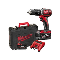 Milwaukee M18BPD-402C акумуляторна ударна дриль 18 V | 50 Нм | 0 - 13 мм | Вугільна щітка | 2 x 4 Ач акумулятор + зарядний пристрій | У валізі