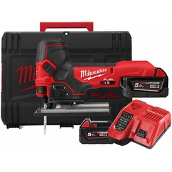 Milwaukee M18FBJS-502X akumulatorowa piła do metalu 18 V | 100 mm | Bezszczotkowy węglowy | 2 x 5 Ah akumulator + ładowarka | W przypadku Heavy Duty