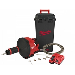 Milwaukee M18FDCPF10-201C akkus duguláselhárító 18 V | 32 - 75 mm | 10,6 m | Szénkefementes | 1 x 2 Ah akku + töltő | Kofferben