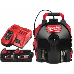 Milwaukee M18FFSDC16-502 Cordless Unblocker 18 V | 32 - 75 mm | 15 m | Carbon Brushless | 2 x 5 μπαταρία Ah + φορτιστής | Σε χάρτινο κουτί