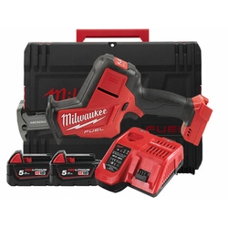 Milwaukee M18FHZ-502X bezvadu metāla zāģis 18 V | 150 mm | Oglekļa brushless | 2 x 5 Ah akumulators + lādētājs | Lieljaudas lietā