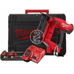 Milwaukee M18FNCS18GS-202X johdoton puristin 18 V | 9,5 - 38 | Hiiliharjaton | 2 x 2 Ah akku + laturi | Heavy Duty -tapauksessa