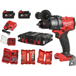 Milwaukee M18FPD3100P-502P cordless impact drill 18 V | 158 Nm | 0 - 13 mm | Carbon Brushless | 2 x 5 Ah battery + charger | In Heavy Duty case