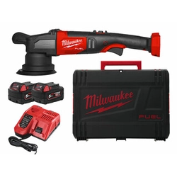 Milwaukee M18FROP15-502X accupolijstmachine 18 V | 125 mm | Koolborstelloos | 2 x 5 Ah-accu + lader | In Heavy Duty-koffer