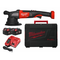 Milwaukee M18FROP21-502X sladdlös polermaskin 18 V | 150 mm | Kolborstfri | 2 x 5 Ah batteri + laddare | I Heavy Duty fall