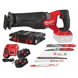 Milwaukee M18FSZ100P-502P akkus orrfűrész 18 V | 300 mm | Szénkefementes | 2 x 5 Ah akku + töltő | Heavy Duty kofferben