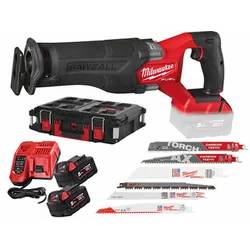 Milwaukee M18FSZ100P-502P cordless hacksaw 18 V | 300 mm | Carbon Brushless | 2 x 5 Ah battery + charger | In Heavy Duty case