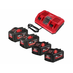 Milwaukee M18HNRGO2-824 accu- en opladerset 18 V | 12 Ah