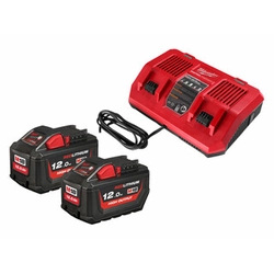 Milwaukee M18HNRGO3-122 accu- en opladerset 18 V | 12 Ah