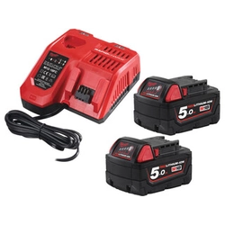 Milwaukee M18NRGCR-502 akku- ja laturisarja 18 V | 5 Ah