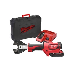 Milwaukee M18ONEHCC-201C CU/AL-SET akumulatorski rezač kabela 18 V | 35 mm | 53 kN | Ugljične četkice | 1 x 2 Ah baterija + punjač | U koferu