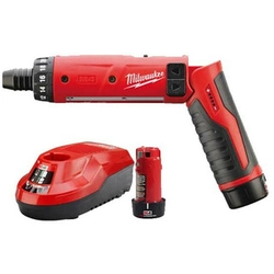 Milwaukee M4 D-202B cordless screwdriver 4 V | 5 Nm | 1/4 bits | Carbon brush | 2 x 2 Ah battery + charger | In a cardboard box