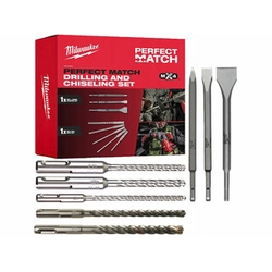 Milwaukee PERFECT MATCH SDS-Plus MX4 sDS-Plus drill and chisel set