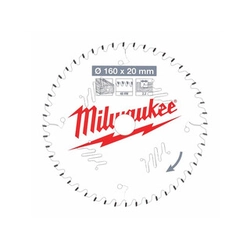 Milwaukee rundsavklinge 160 x 20 mm | antal tænder: 48 db | skærebredde: 2,2 mm