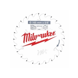 Milwaukee rundsavklinge 165 x 15,9 mm | antal tænder: 24 db | skærebredde: 1,6 mm